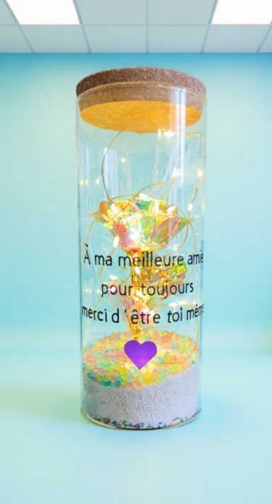 rose éternelle lumineux